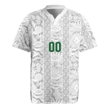 South Africa Indebe Yomhlaba Custom Rugby Jersey Ndebele Art White Edition