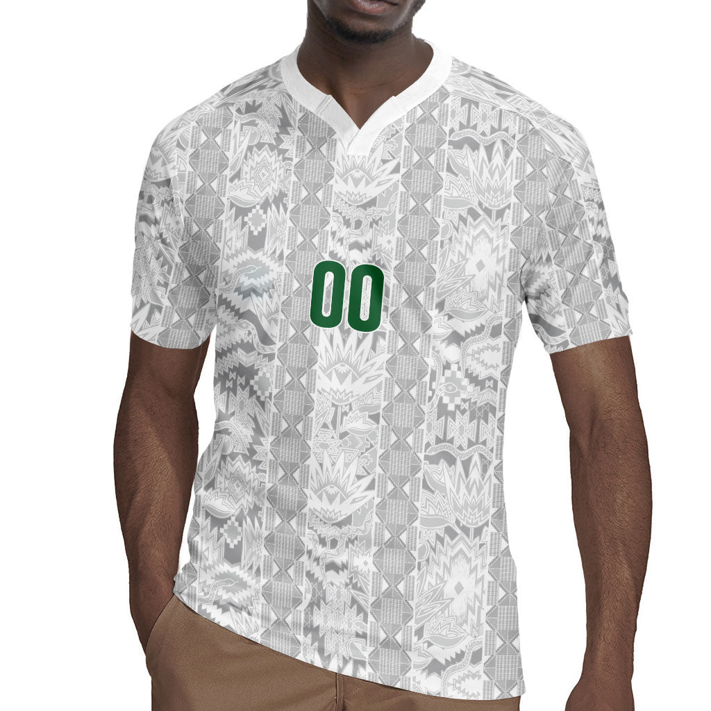 South Africa Indebe Yomhlaba Custom Rugby Jersey Ndebele Art White Edition