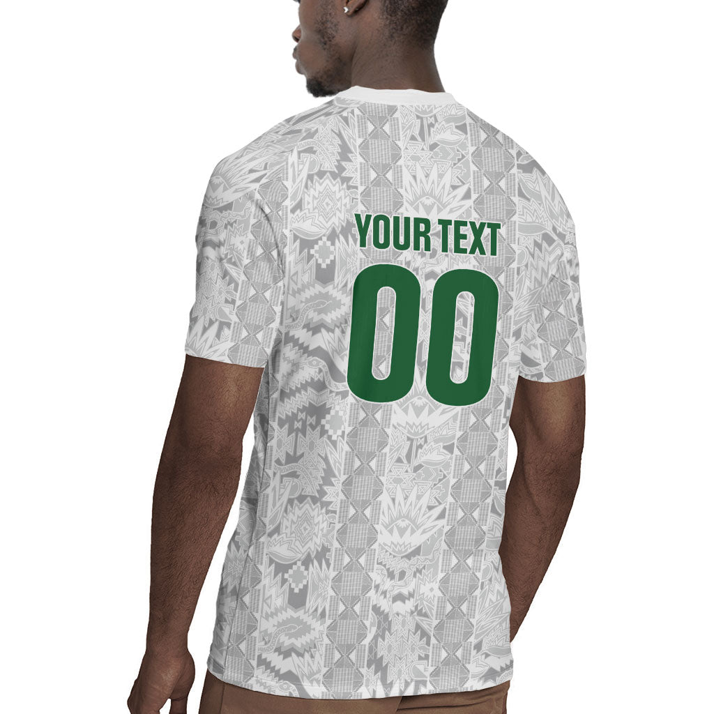 South Africa Indebe Yomhlaba Custom Rugby Jersey Ndebele Art White Edition