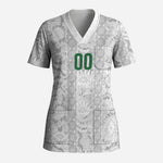 South Africa Indebe Yomhlaba Custom Scrub Top Ndebele Art White Edition