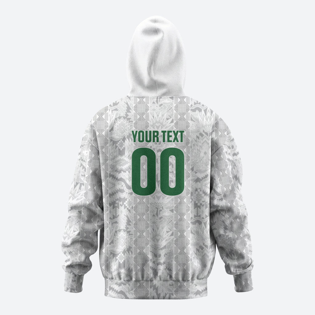 South Africa Indebe Yomhlaba Custom Zip Hoodie Ndebele Art White Edition