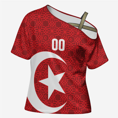 Tunisia Custom Cross Shoulder Shirt Carthage Heritage Edition