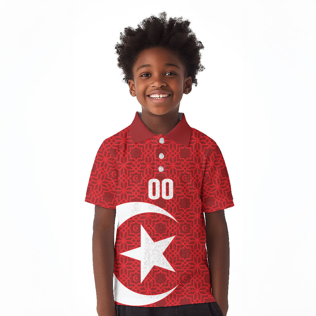 Tunisia Custom Kid Polo Shirt Carthage Heritage Edition