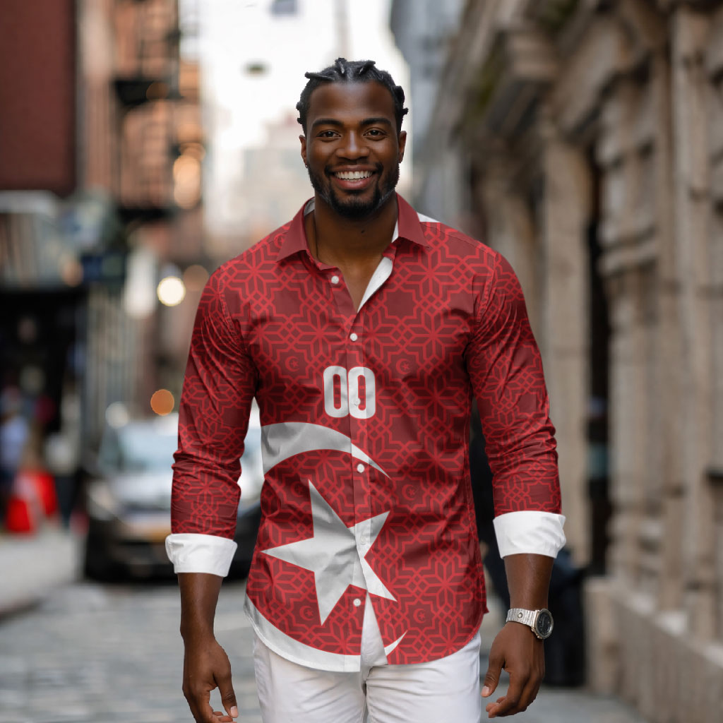 Tunisia Custom Long Sleeve Button Shirt Carthage Heritage Edition