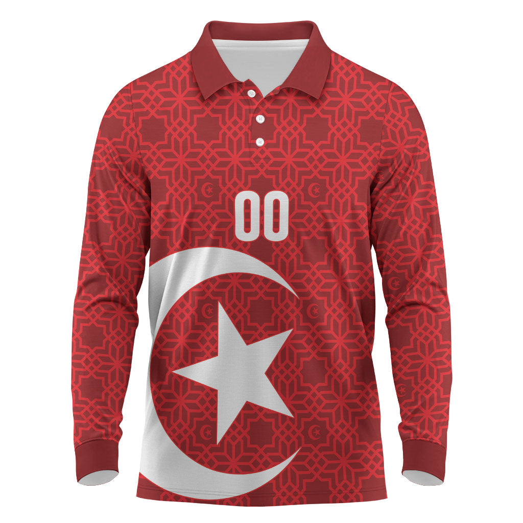Tunisia Custom Long Sleeve Polo Shirt Carthage Heritage Edition