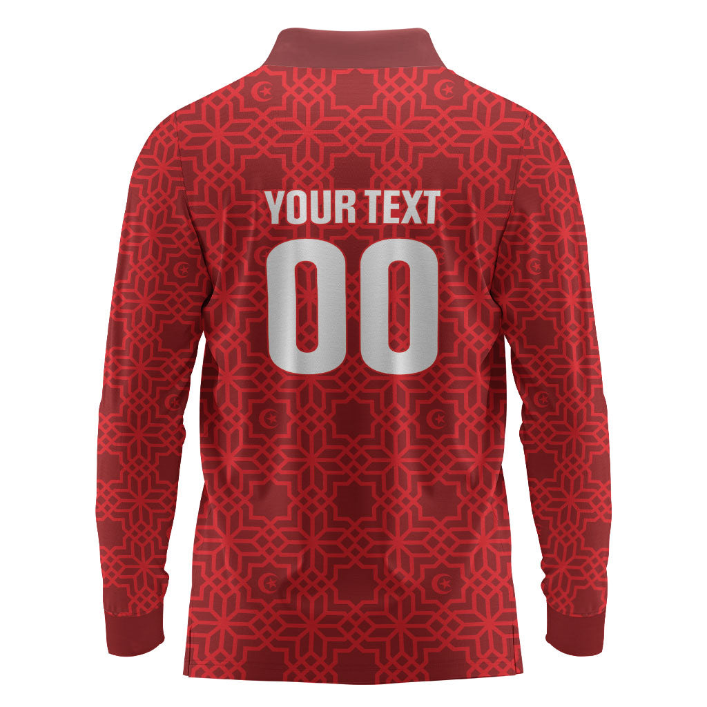 Tunisia Custom Long Sleeve Polo Shirt Carthage Heritage Edition