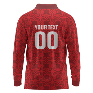 Tunisia Custom Long Sleeve Polo Shirt Carthage Heritage Edition