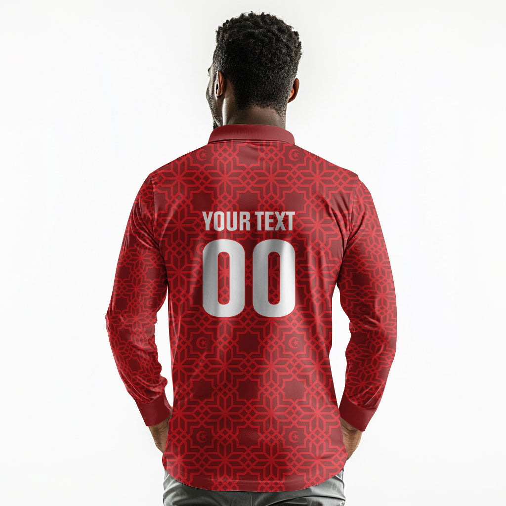 Tunisia Custom Long Sleeve Polo Shirt Carthage Heritage Edition