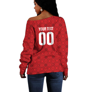 Tunisia Custom Off Shoulder Sweater Carthage Heritage Edition