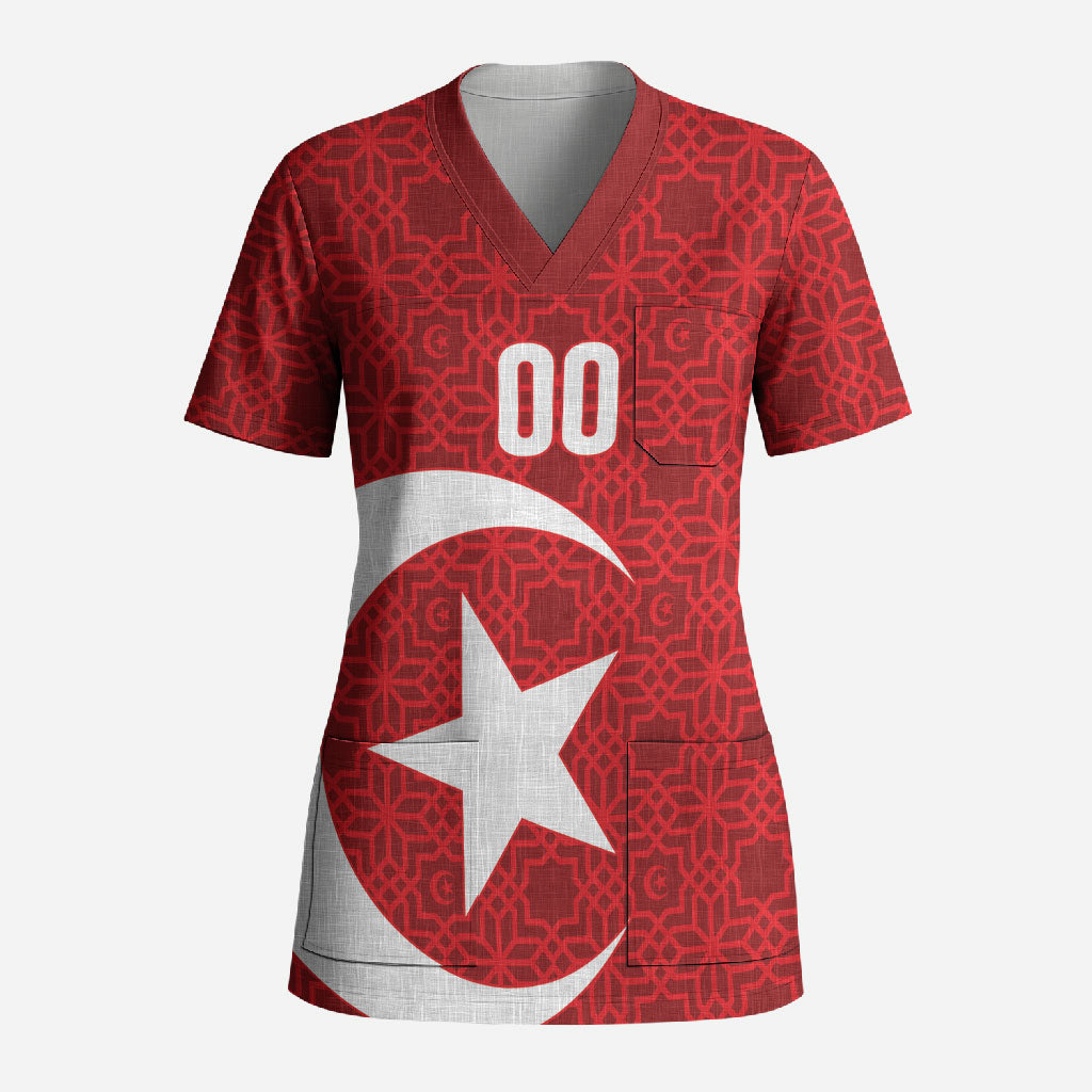 Tunisia Custom Scrub Top Carthage Heritage Edition