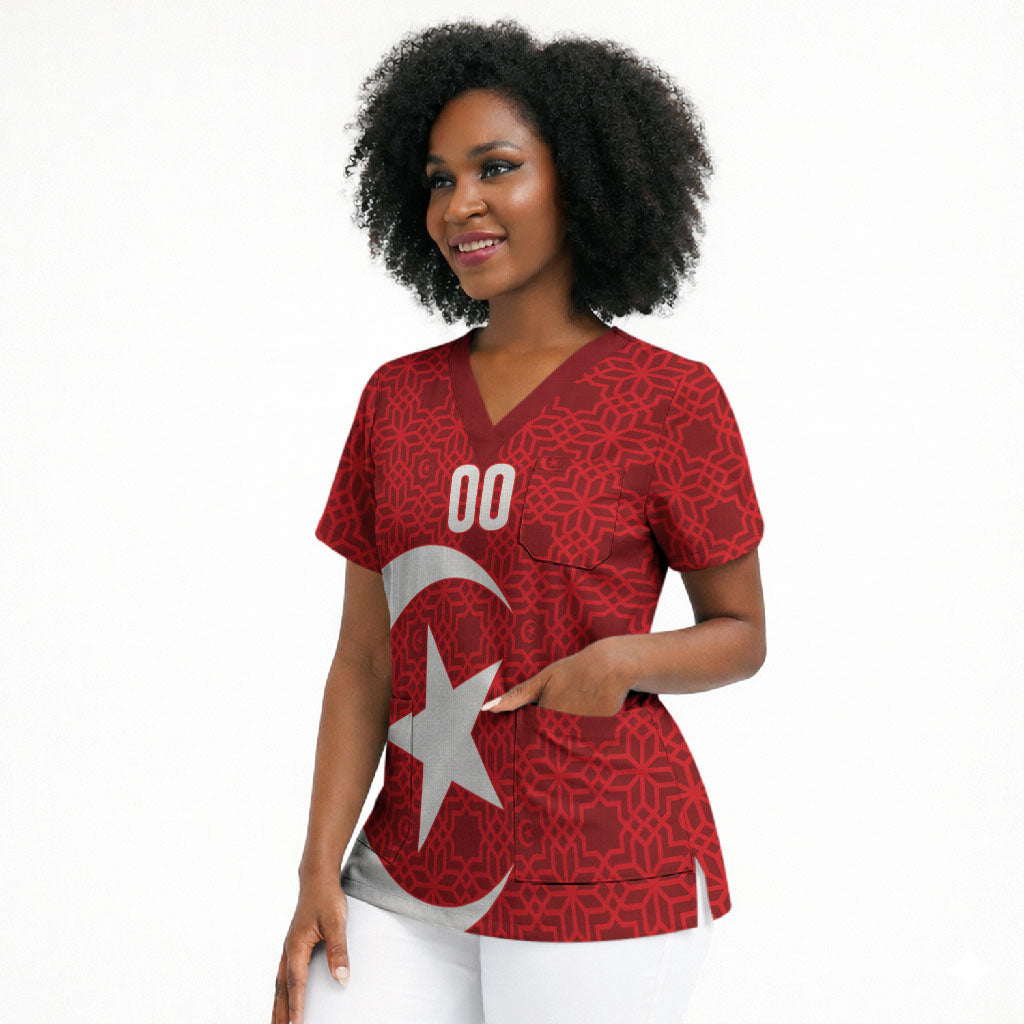 Tunisia Custom Scrub Top Carthage Heritage Edition