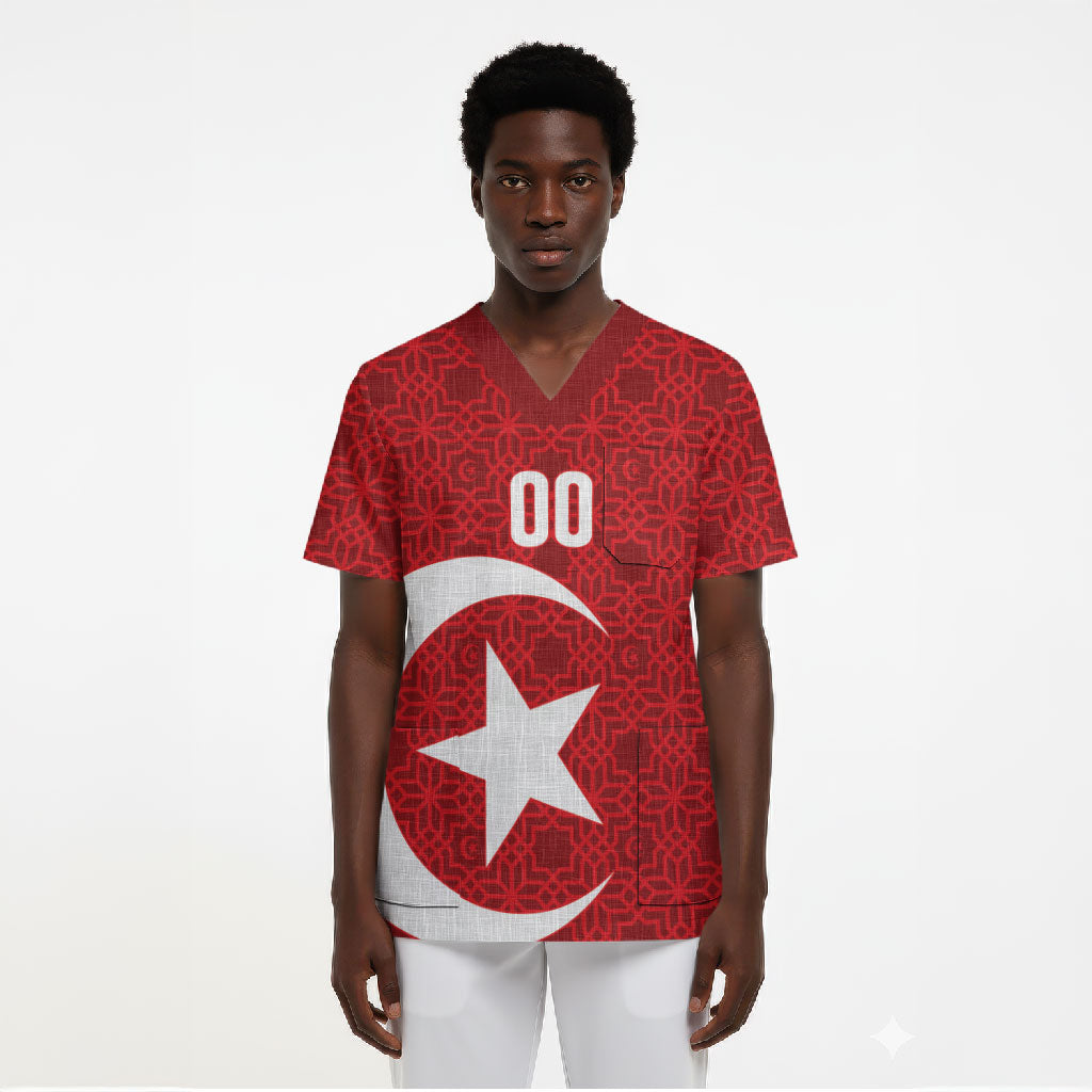 Tunisia Custom Scrub Top Carthage Heritage Edition