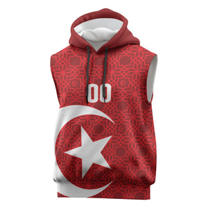 Tunisia Custom Sleeveless Hoodie Carthage Heritage Edition