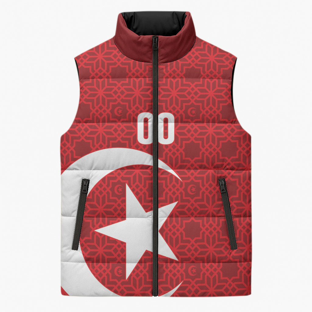 Tunisia Custom Sleeveless Puffer Jacket Carthage Heritage Edition