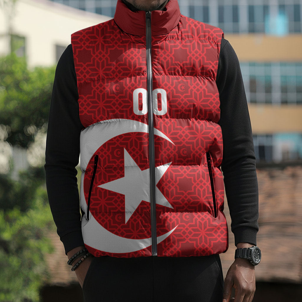 Tunisia Custom Sleeveless Puffer Jacket Carthage Heritage Edition