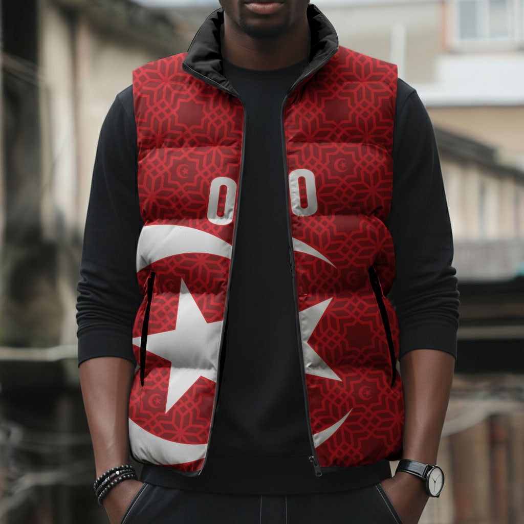 Tunisia Custom Sleeveless Puffer Jacket Carthage Heritage Edition