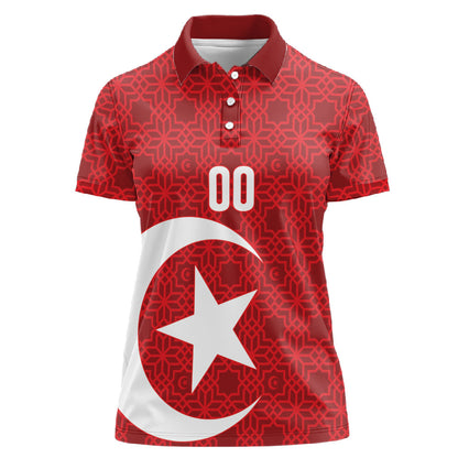 Tunisia Custom Women Polo Shirt Carthage Heritage Edition