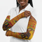 Ghana Christmas Santa African Elephant Arm Sleeves Kente Inspired Woven Geometric Blocks