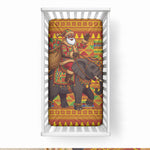 Ghana Christmas Santa African Elephant Baby Bed Cover Kente Inspired Woven Geometric Blocks