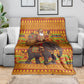 Ghana Christmas Santa African Elephant Blanket Kente Inspired Woven Geometric Blocks