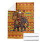 Ghana Christmas Santa African Elephant Blanket Kente Inspired Woven Geometric Blocks