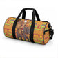 Ghana Christmas Santa African Elephant Duffle Bag Kente Inspired Woven Geometric Blocks