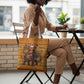 Ghana Christmas Santa African Elephant Tote Bag Kente Inspired Woven Geometric Blocks