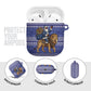 Nigeria Christmas Santa West African Lion AirPods Case Adire Indigo Resist Dye Motifs