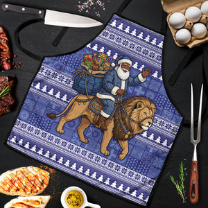 Nigeria Christmas Santa West African Lion Apron Adire Indigo Resist Dye Motifs
