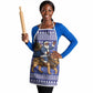 Nigeria Christmas Santa West African Lion Apron Adire Indigo Resist Dye Motifs