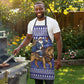 Nigeria Christmas Santa West African Lion Apron Adire Indigo Resist Dye Motifs