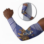 Nigeria Christmas Santa West African Lion Arm Sleeves Adire Indigo Resist Dye Motifs