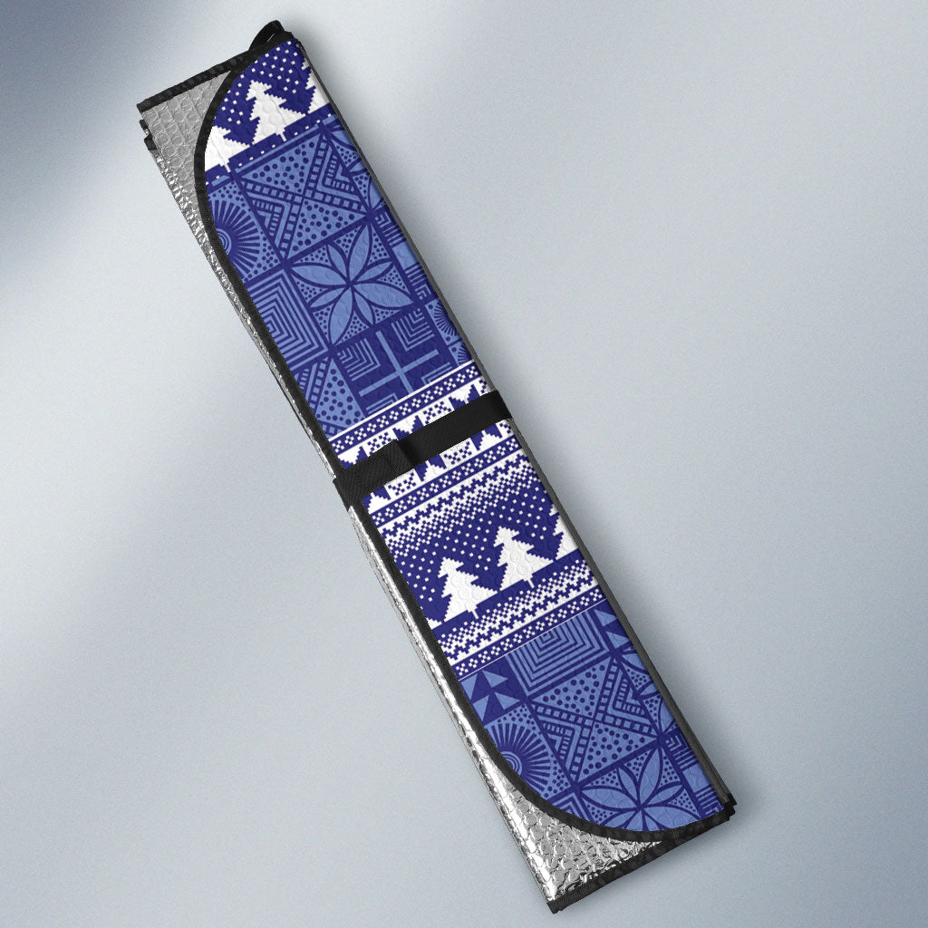 Nigeria Christmas Santa West African Lion Auto Sun Shade Adire Indigo Resist Dye Motifs