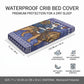 Nigeria Christmas Santa West African Lion Baby Bed Cover Adire Indigo Resist Dye Motifs