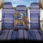 Nigeria Christmas Santa West African Lion Back Car Seat Cover Adire Indigo Resist Dye Motifs