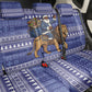 Nigeria Christmas Santa West African Lion Back Car Seat Cover Adire Indigo Resist Dye Motifs