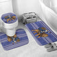 Nigeria Christmas Santa West African Lion Bathroom Set Adire Indigo Resist Dye Motifs