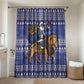 Nigeria Christmas Santa West African Lion Bathroom Set Adire Indigo Resist Dye Motifs