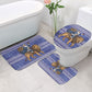 Nigeria Christmas Santa West African Lion Bathroom Set Adire Indigo Resist Dye Motifs