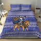 Nigeria Christmas Santa West African Lion Bedding Set Adire Indigo Resist Dye Motifs