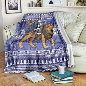 Nigeria Christmas Santa West African Lion Blanket Adire Indigo Resist Dye Motifs