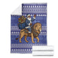 Nigeria Christmas Santa West African Lion Blanket Adire Indigo Resist Dye Motifs