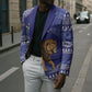 Nigeria Christmas Santa West African Lion Blazer Adire Indigo Resist Dye Motifs