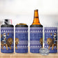 Nigeria Christmas Santa West African Lion 4 in 1 Can Cooler Tumbler Adire Indigo Resist Dye Motifs