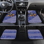 Nigeria Christmas Santa West African Lion Car Mats Adire Indigo Resist Dye Motifs