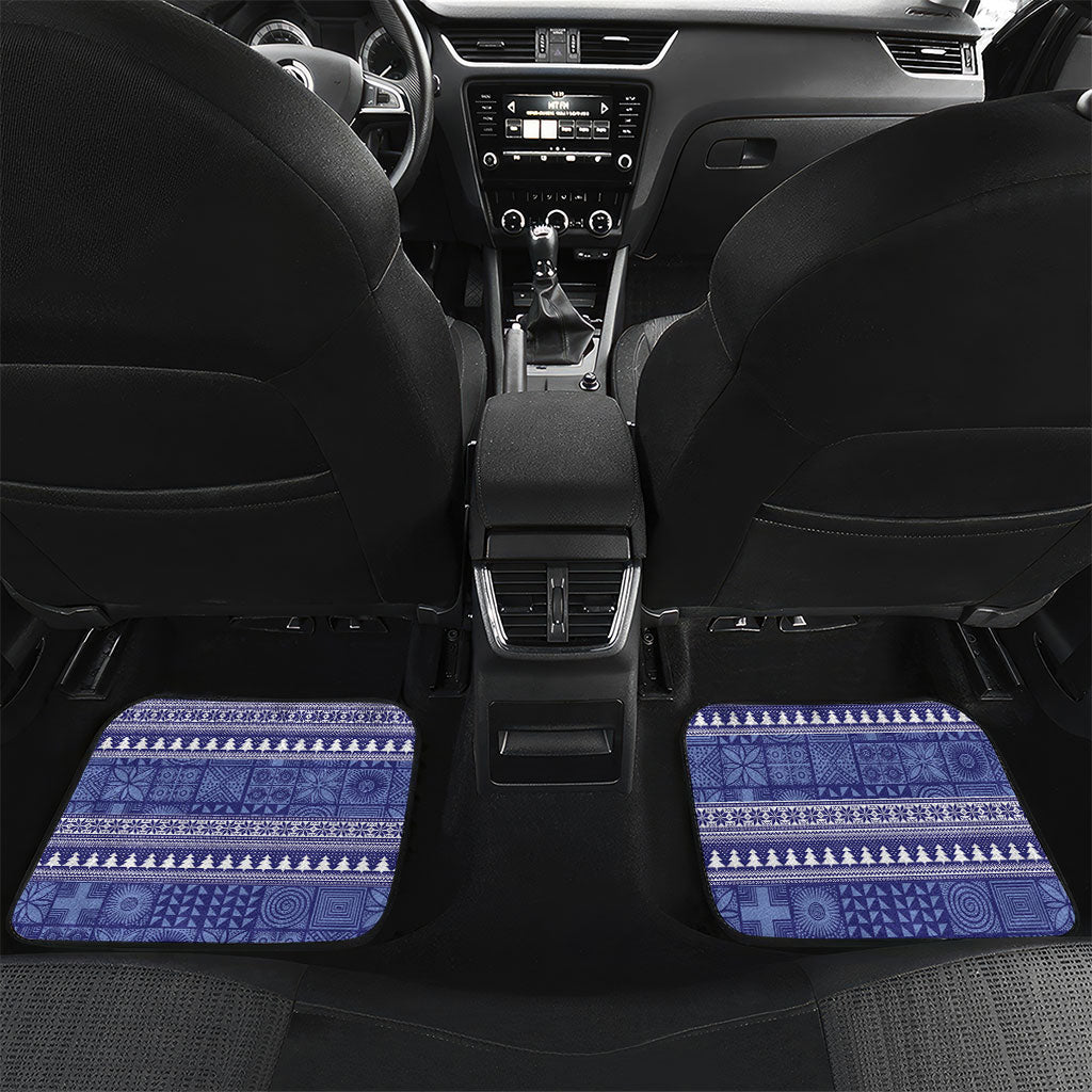 Nigeria Christmas Santa West African Lion Car Mats Adire Indigo Resist Dye Motifs
