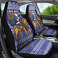 Nigeria Christmas Santa West African Lion Car Seat Cover Adire Indigo Resist Dye Motifs