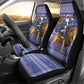 Nigeria Christmas Santa West African Lion Car Seat Cover Adire Indigo Resist Dye Motifs