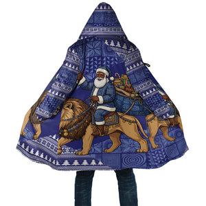 Nigeria Christmas Santa West African Lion Cloak Adire Indigo Resist Dye Motifs