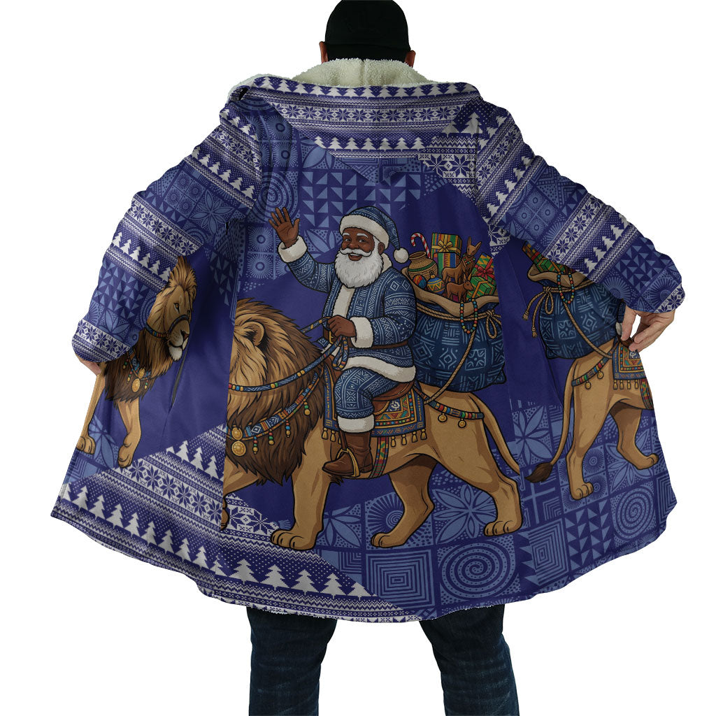 Nigeria Christmas Santa West African Lion Cloak Adire Indigo Resist Dye Motifs